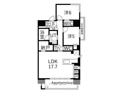 レ・ジェイド金山(2LDK/8階)の間取り写真