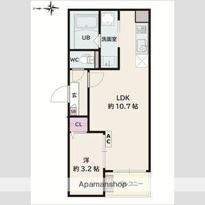 JACK ATSUTAKOSHINⅣ(1LDK/2階)の間取り写真