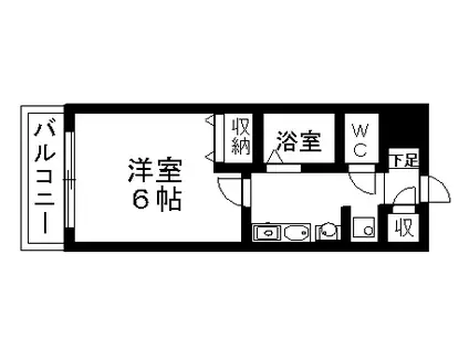 プレサンス名古屋城前(1K/7階)の間取り写真