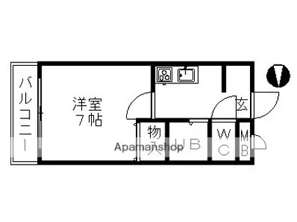 プルミエ熱田(1K/1階)の間取り写真