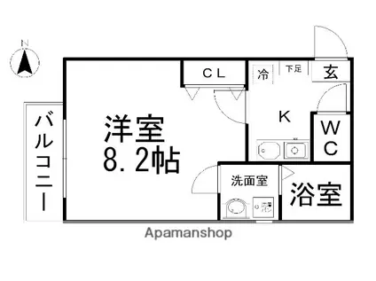 リブレア日比野西A(1K/2階)の間取り写真