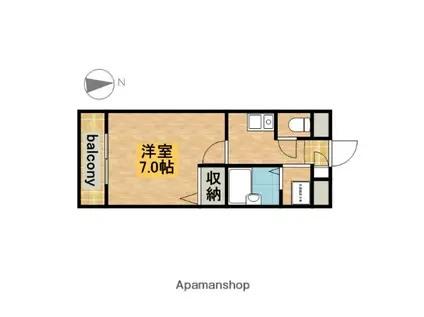 セントラルハイツ東別院(1K/3階)の間取り写真