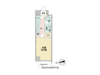 レジディア東桜(1K/10階)の間取り写真