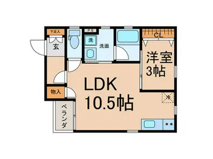 グランレーヴ黒川(1LDK/1階)の間取り写真