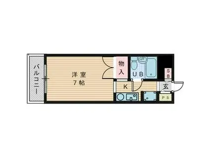 プレズ名古屋田代Ⅰ(1K/4階)の間取り写真