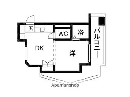 第3貞和ビル(1K/6階)の間取り写真