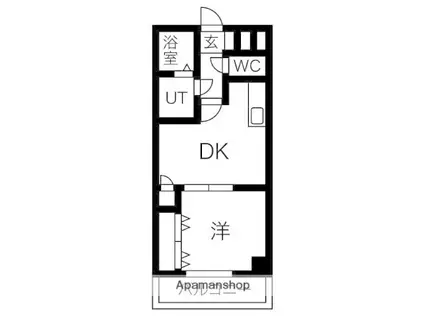 ワイズタワー徳川(1DK/7階)の間取り写真