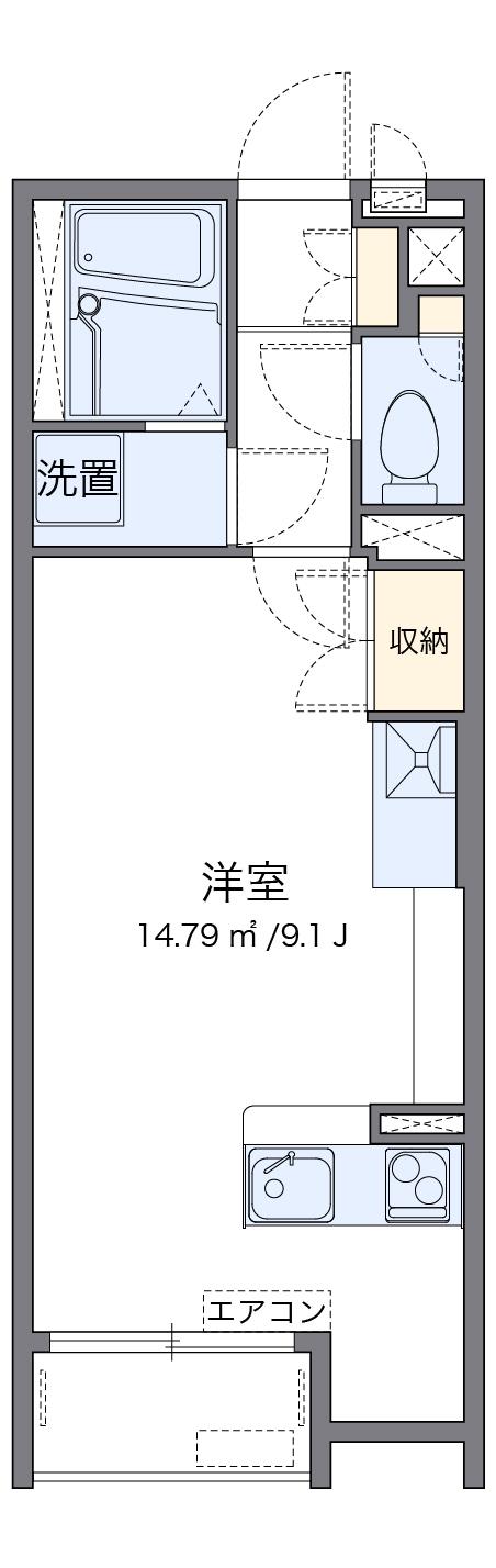 レオネクストPINES M(ワンルーム/2階)の間取り写真