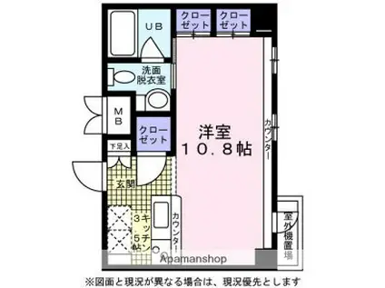 KDXレジデンス東桜Ⅰ(ワンルーム/3階)の間取り写真