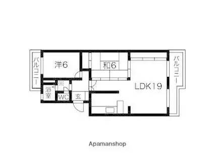 メルヘンハイツ(3LDK/1階)の間取り写真