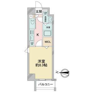 S-FORT堀田通(1K/6階)の間取り写真