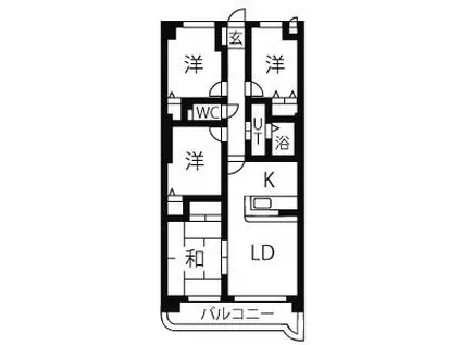 アルカディアV(3SLDK/2階)の間取り写真