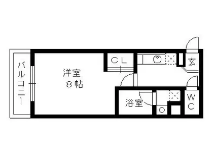 シティライフ池下西(1K/4階)の間取り写真