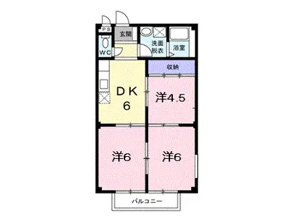 グリーンハイツⅠ(3DK/1階)の間取り写真