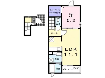 リベルテ(1LDK/2階)の間取り写真