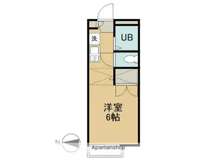 サニーテラス富貴ノ台Ⅱ(ワンルーム/1階)の間取り写真