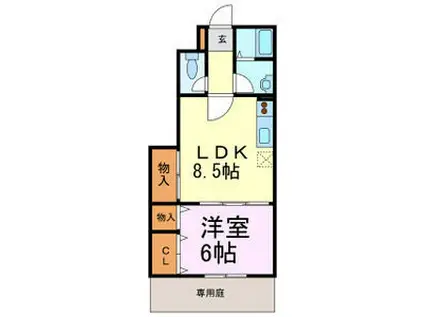 SAKYO21常滑(1LDK/1階)の間取り写真