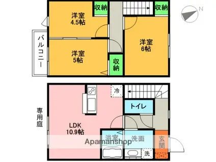 BON SEJOUR(3LDK)の間取り写真