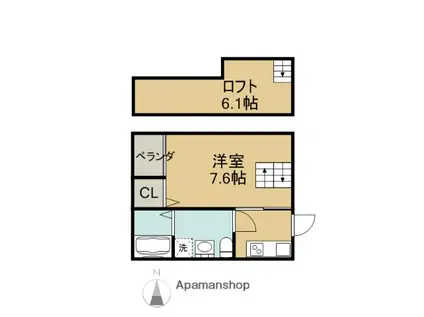 HUMMING LIFE新栄(ワンルーム/2階)の間取り写真
