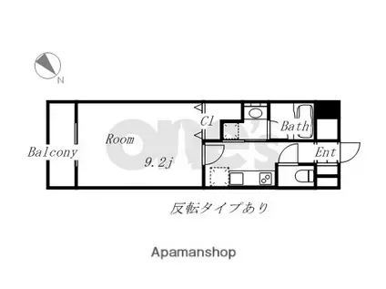 CHIKUSA AVANT-GARDE PLACE(1K/13階)の間取り写真