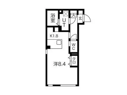 WELL COURT KANDA(ワンルーム/5階)の間取り写真