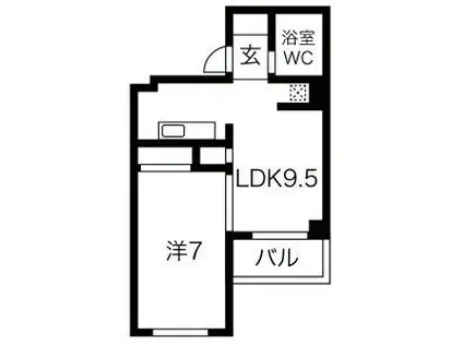GU-UG東桜(1LDK/4階)の間取り写真