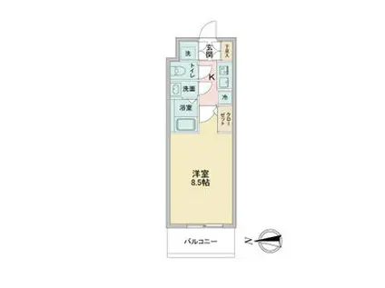 S-RESIDENCE志賀本通(1K/6階)の間取り写真
