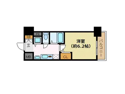 プレサンス名古屋STATIONビジュ(1K/10階)の間取り写真