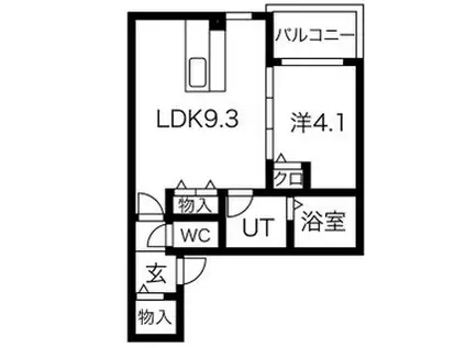 DEVELD八代(1LDK/2階)の間取り写真