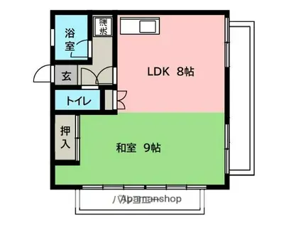 ひまわり名和(1LDK/2階)の間取り写真