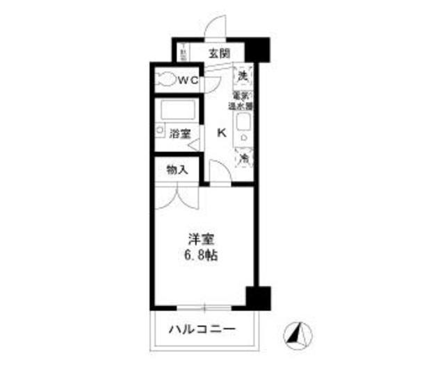 メゾンキムラII(1K/7階)の間取り写真
