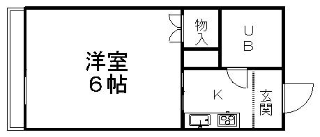 アルフエイム(1K/3階)の間取り写真