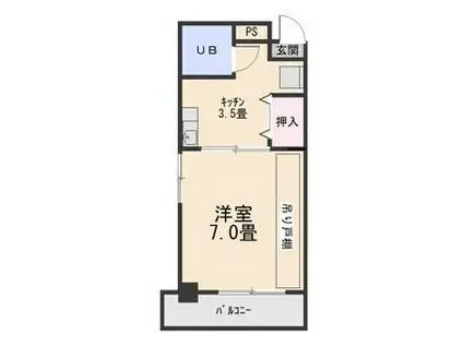 千寿ビル(1K/3階)の間取り写真