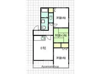 グレース ムラセ(3LDK/2階)の間取り写真