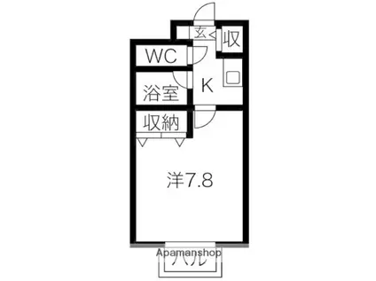 グレイス三好(1K/2階)の間取り写真
