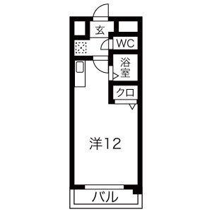 URBAN STAGE SHAMROCK(ワンルーム/3階)の間取り写真