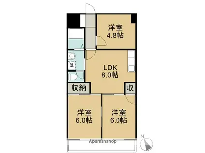 RAFAGA1(3LDK/2階)の間取り写真