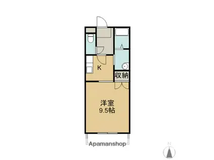 ユーミー日永マンション(1K/1階)の間取り写真