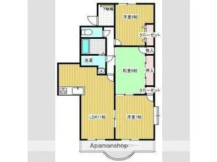 プラムスクエア(3LDK/3階)の間取り写真
