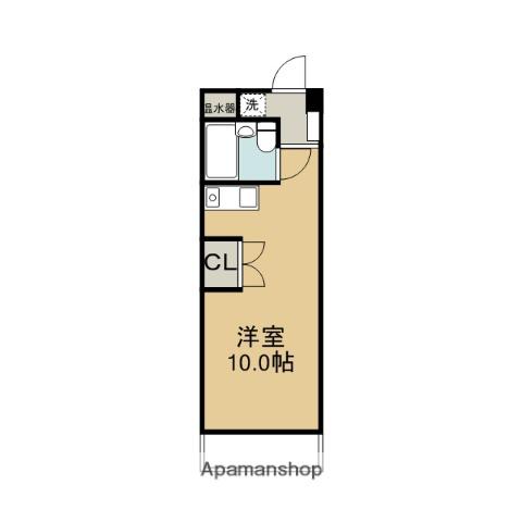 ハイツ富田 2(ワンルーム/3階)の間取り写真