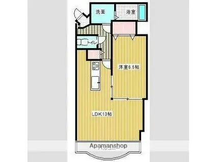 グランシスサウスウエスト(1LDK/5階)の間取り写真