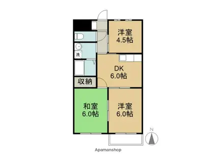 サンリッチ別名(3DK/2階)の間取り写真