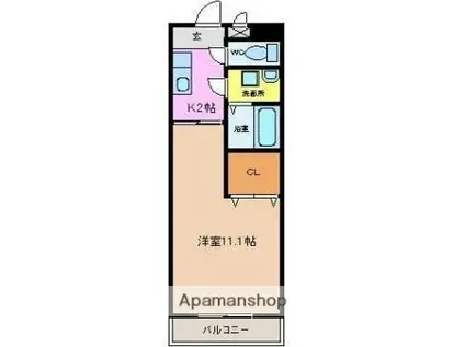 MONFOYER(1K/3階)の間取り写真