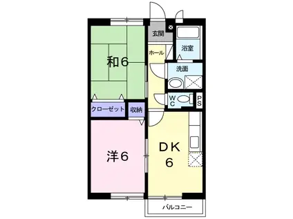 ファミール西台(2DK/2階)の間取り写真