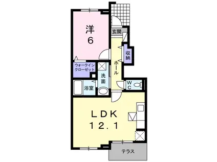 NADESHIKO(1LDK/1階)の間取り写真