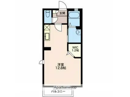 GENTE(1K/2階)の間取り写真