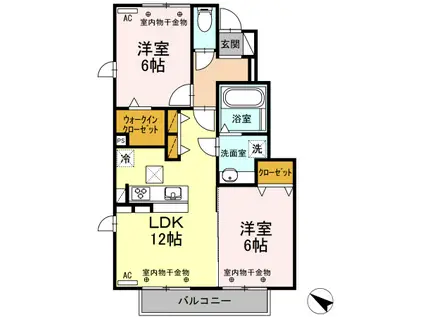 NEW コーポヒロ(2LDK/1階)の間取り写真
