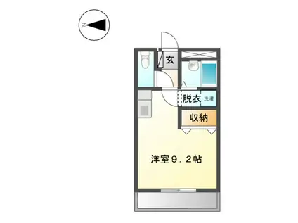 イーストバレーJR(ワンルーム/1階)の間取り写真