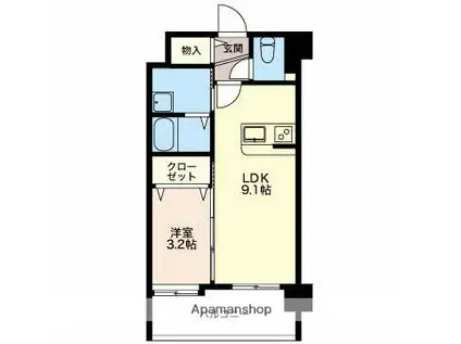 鵜の森レジデンス URBAN STAGE 30(1LDK/3階)の間取り写真