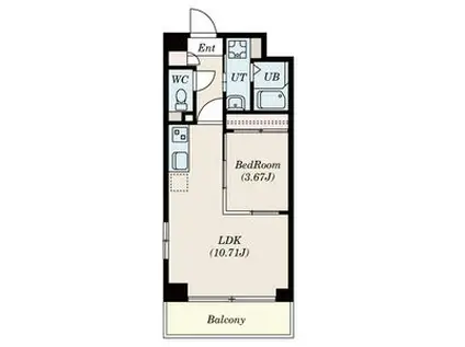 SーFORT四日市元町 中(1LDK/5階)の間取り写真
